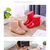 Stivali da Pioggia Corti Impermeabili Antiscivolo Moda Donna Scarpe di Gomma per Lavoro in Cucina
