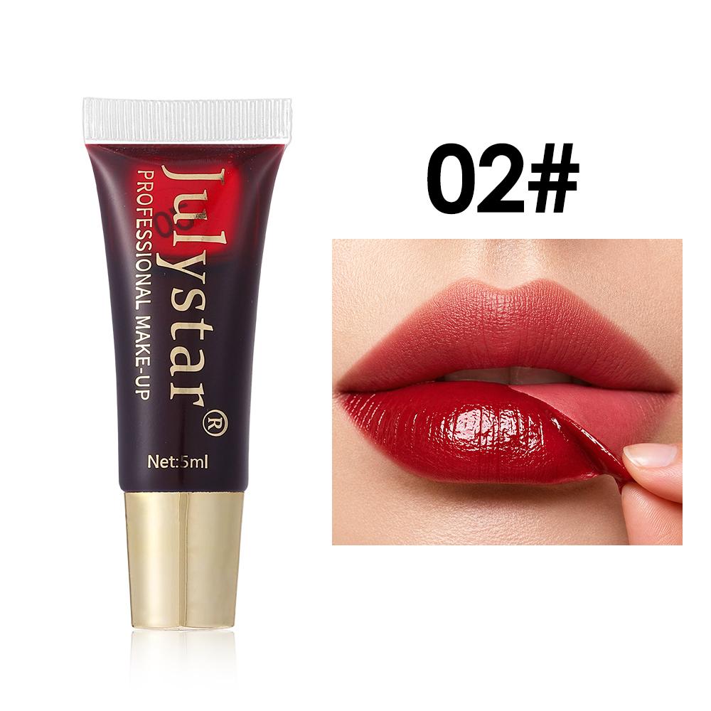 Peel Off Lip Stain Squeeze Tube, Long Lasting Waterproof Matte Lip Tint, Tear Off Liquid Lipstick, Non-Fading Smudge-Proof Lip Stain