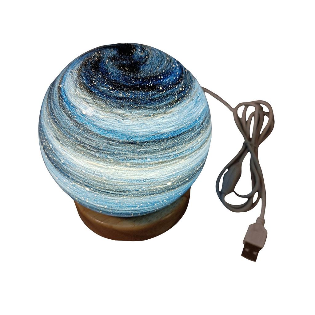 Glass Moon Lamp, Night Lamp With Wooden Stand Lamp Decoration Star Lamp USB Power Supply Sky Lamp Home Decor Birthday Gift For Friends Lover