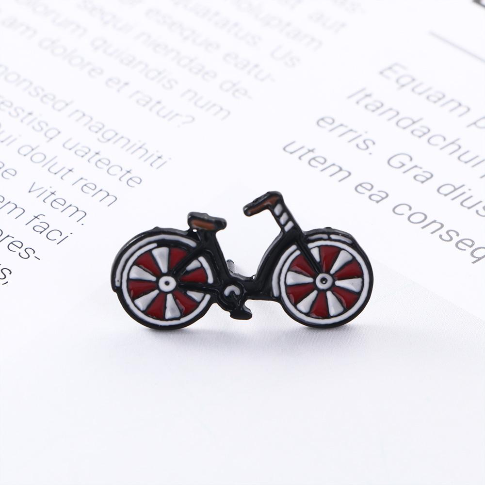 Biker Gift Enamel Pin Sports Lapel Pins Bike Brooch Cyclists Badges I Love My Red Bicycle Pin