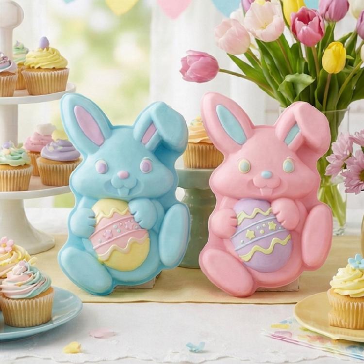 Flexible Silicone Baking Tool Easter Rabbit Design Cake Molds Perfect Beginners Oven Safe Up to 230C Decorations