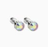 Stainless Stud Earrings with Rhinestones Screw Back for Women