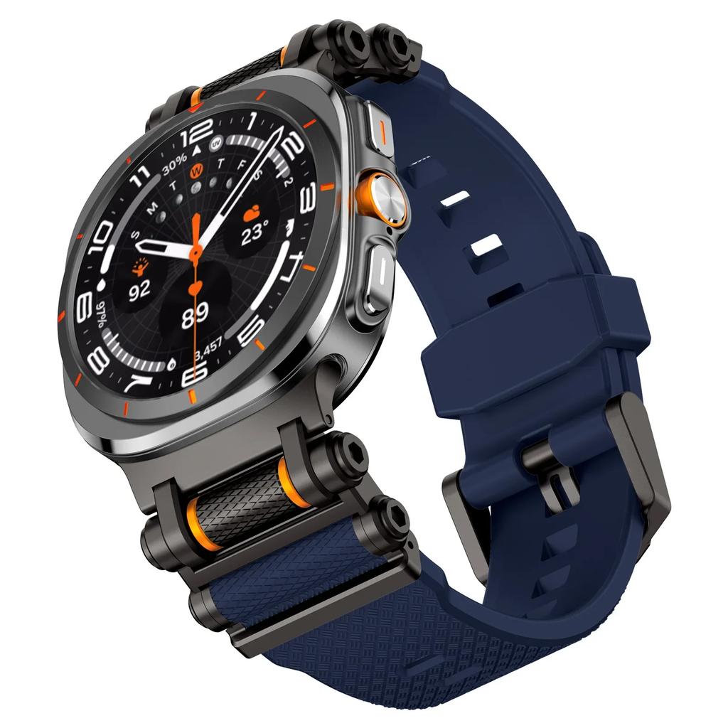 Gumový sportovní řemínek pro Samsung Galaxy Watch 7 Ultra 47mm Silikonový náramek pro Galaxy Watch Ultra 47mm Náhradní příslušenství