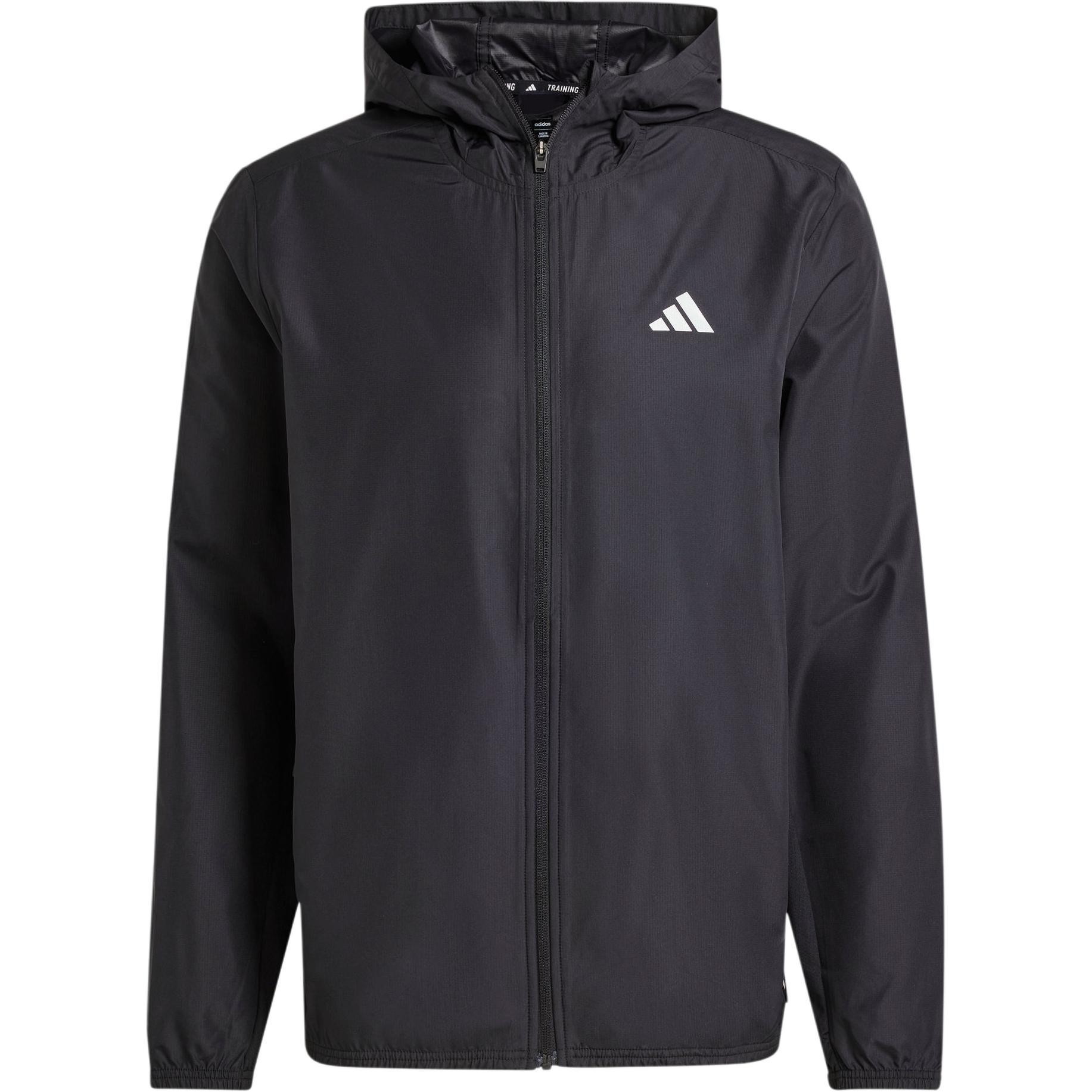 adidas Gym+ Training 3-Stripes Windbreaker Asia Sizing Black Men s IN5838 L