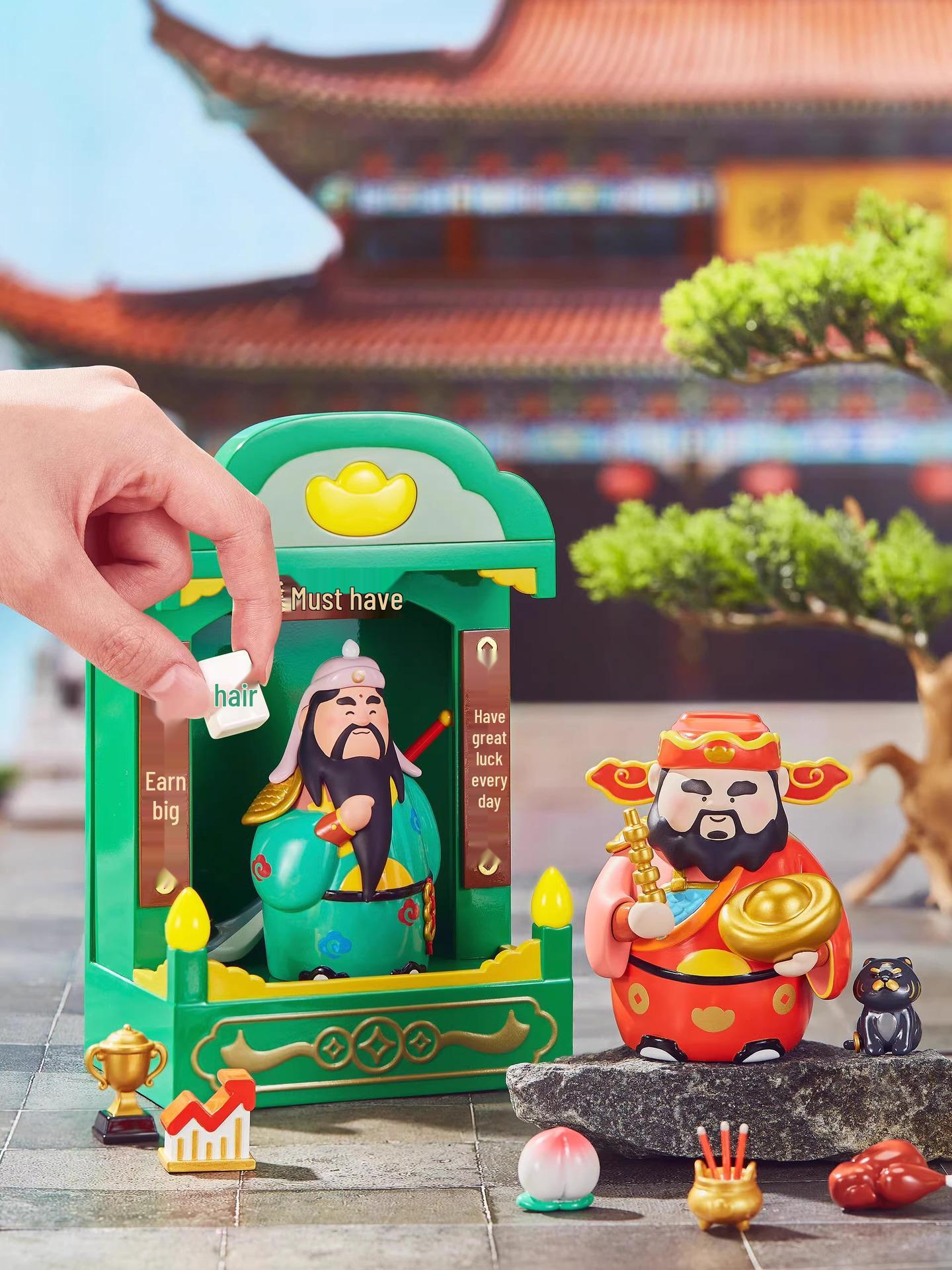 

Zhao Gongming God of Wealth Figurine – Playable Desktop Décor for Office or Home