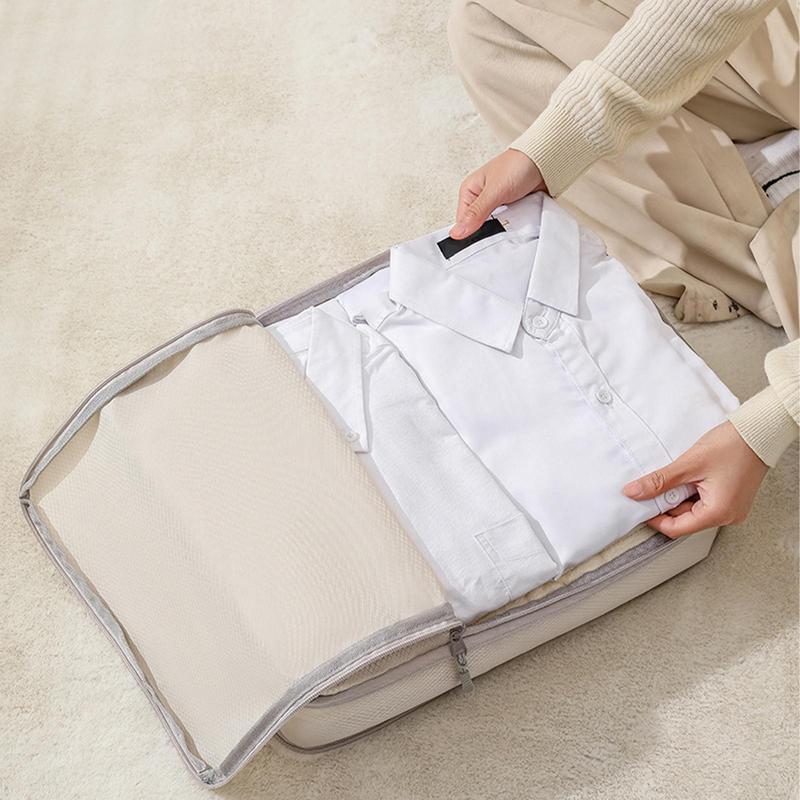 Compression Packing Cubes Suitcase Organizer Bags Set 6 Pcs Travel Storage Bag Set With Reinforced Handle Travel Compression