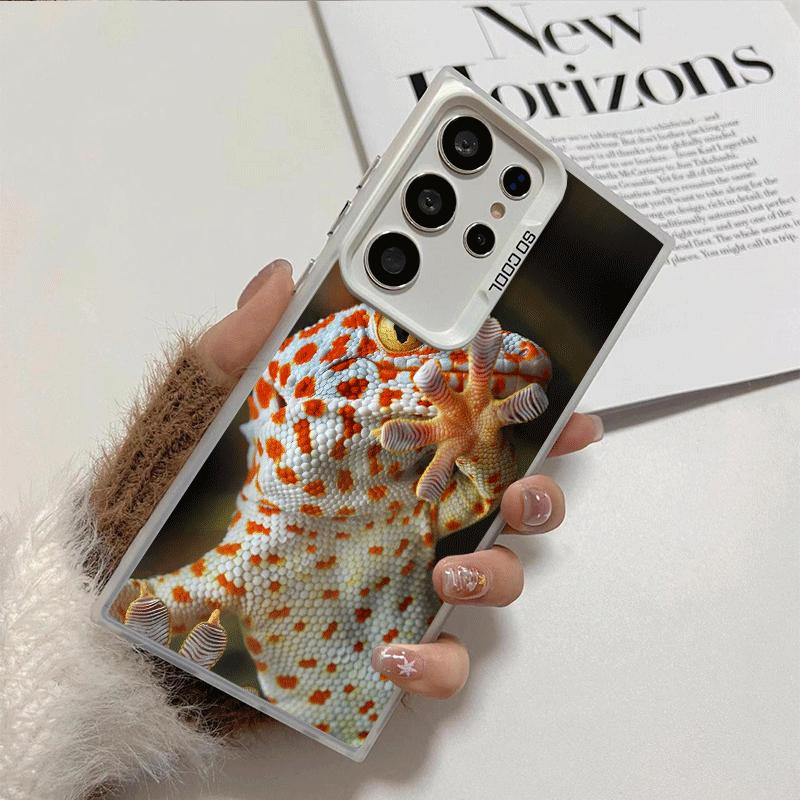 Lizards Geckos Cute Pet Shockproof Phone Case for Samsung Galaxy S26 Edge S25 Ultra S24 FE S23 Plus S21 Cover Anti Fall Fundas