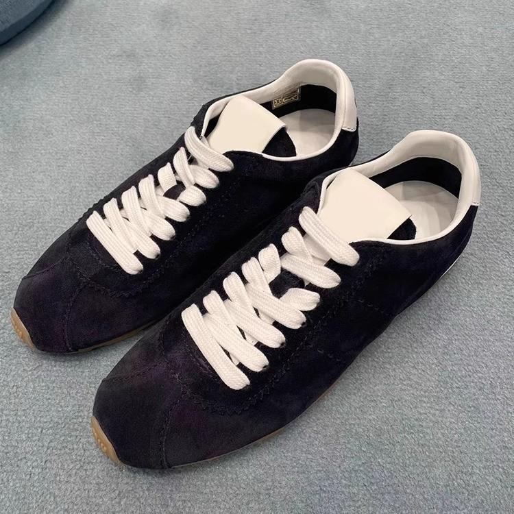 

Версия из коровьей кожи~ Корейская версия из натуральной кожи, ретро спортивная обувь на плоской подошве, стиль академии, на шнуровке, повседневная, универсальная, немецкая тренировочная, Форрест Гамп 40 чёрный