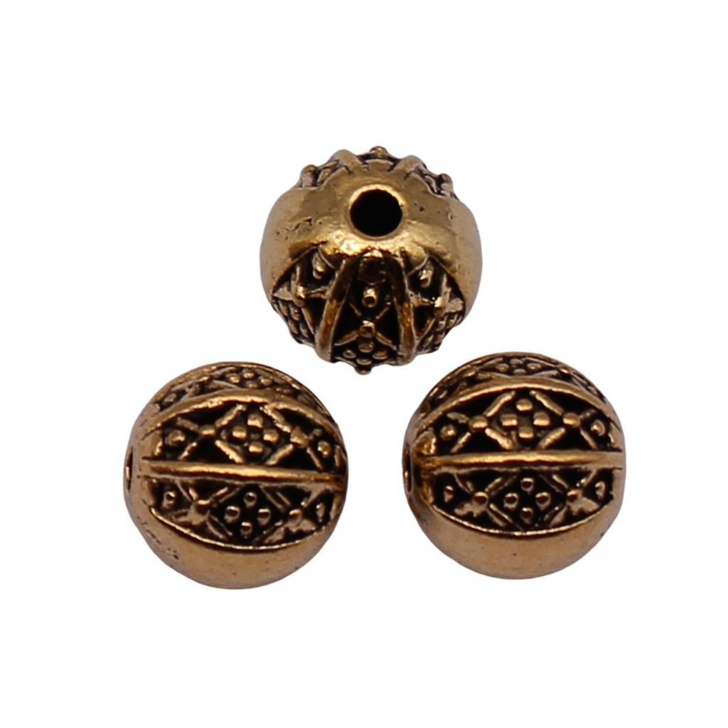Floral Edge Spacer Beads Ornate Metal Small Hole Charms For Bohemian Beading Supplies