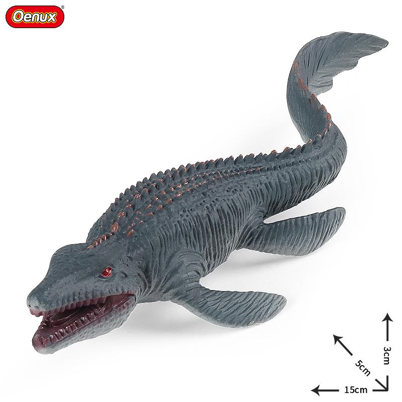 Oenux Jurassic Dinosaur World Eoraptor Dilophosauridae Mosasaurus Velociraptor T-Rex Animasl Model Action Figures Kid Toy Gift