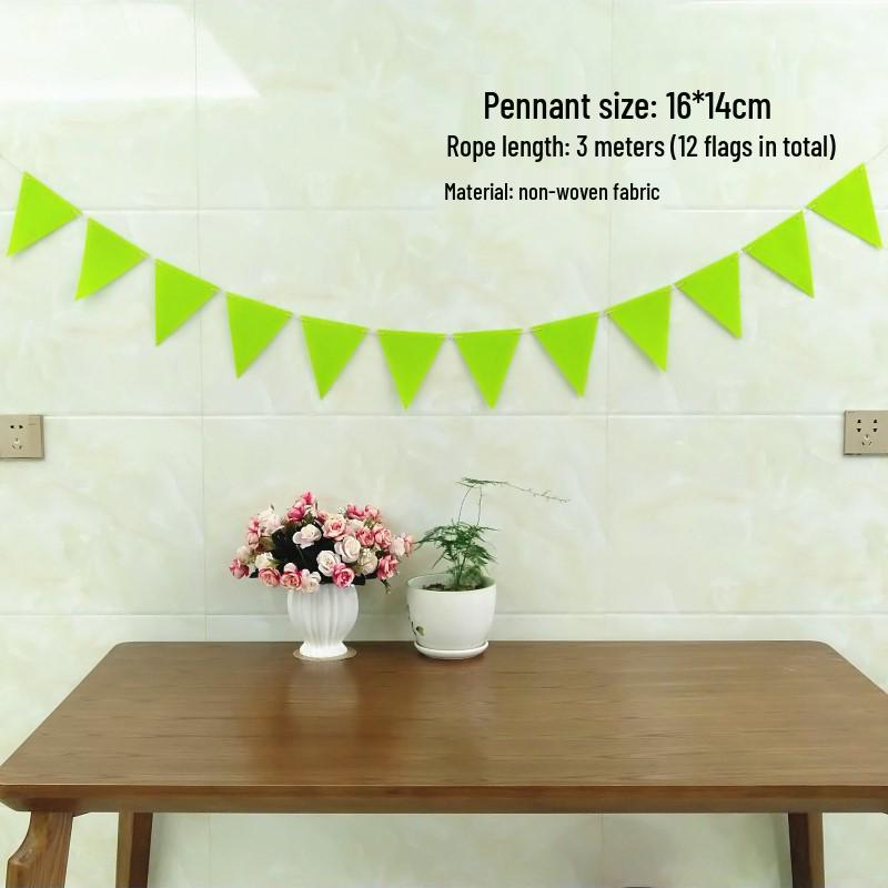 Outdoor Kindergarten Festival Flag Decoration - Non-woven Fabric Pull Flower Pennant