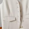 Gilet da donna per affari con scollo a V senza maniche tinta unita