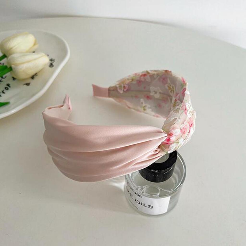 PROLY New Fashion Headband For Women Wide Side Flower Hairband Fresh Light Color Turban Girls Hair Accessories