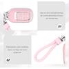 5 Button Key Fob Cover,TPU Key Fob Case With Keychain,Car Key Cover Pink Car Accessories Compatible With Honda