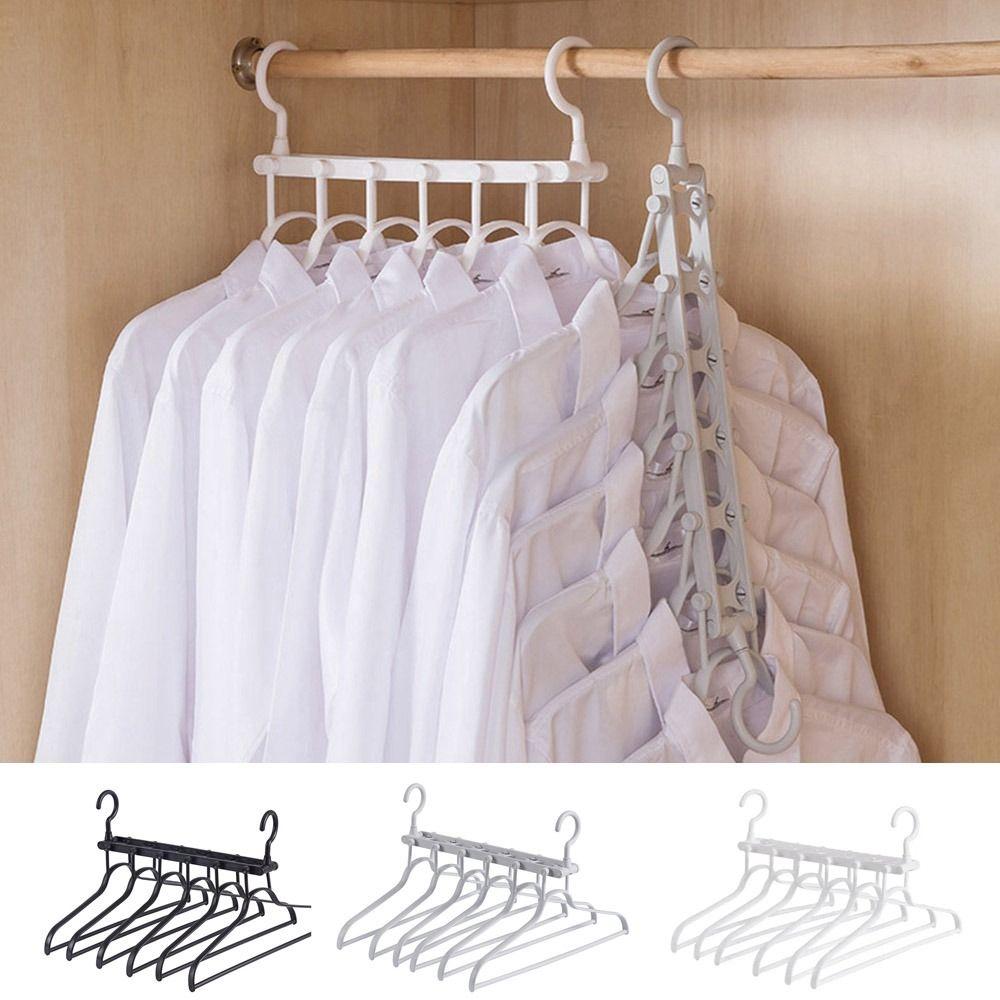 

Detachable 6 Layers Clothes Hanger Plastic Clothes Drying Hanger 6-in-1 Folding Hanger Home