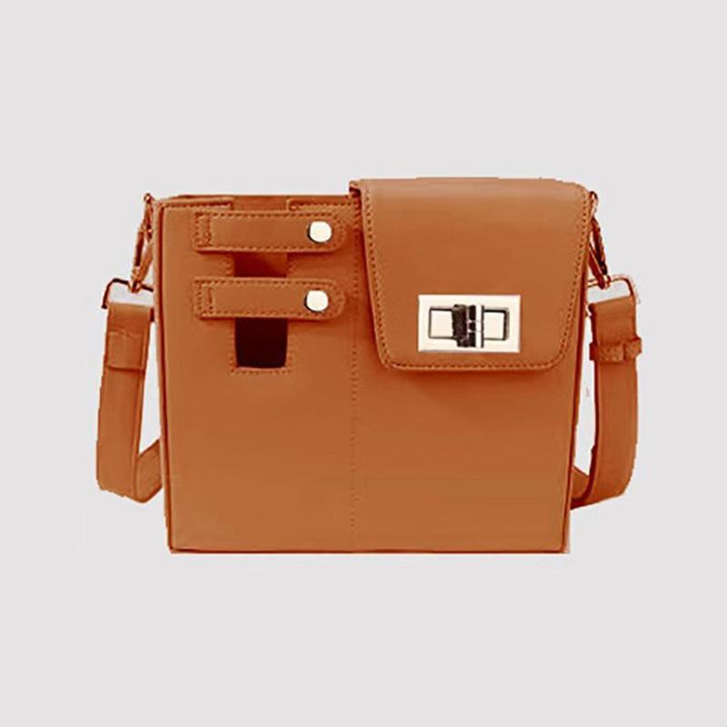 Women Water Bottle Carrier Portable Bag Phone Pocket Case Pu Leather Pouch Cups Handbag With Adjustable Shoulder Strap