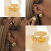 2023 New Gold Geometric Shell Earrings Chic And Trendy Women's Jewelry