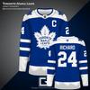 Toronto Maple Leafs Individuelles Eishockey-Trikot Atmungsaktives Schnelltrocknendes Funktionsgewebe mit Ahornblatt-Logo-Aufdruck Nummer 24
