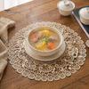 Lace Doilies for Table Decor Round Floral Doily, Embroidered Coaster Place Mat, Heat Insulating Decorative Mats Tea Cups Retro Teapot Vase Dining