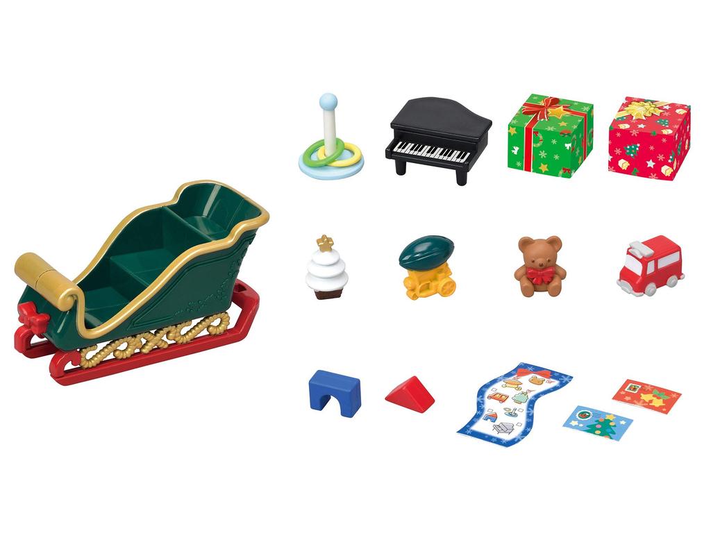 Sylvanian Families Seasonal Santa Christmas ST Mark Ages 3 and Toy Sylvanian Epoch "Lion Set" SE-206 Certified, Up, Dollhouse, Families,