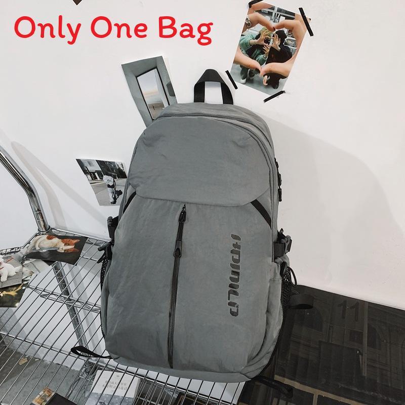 Minimalist Nylon Casual Backpack With Design For Students And Teens