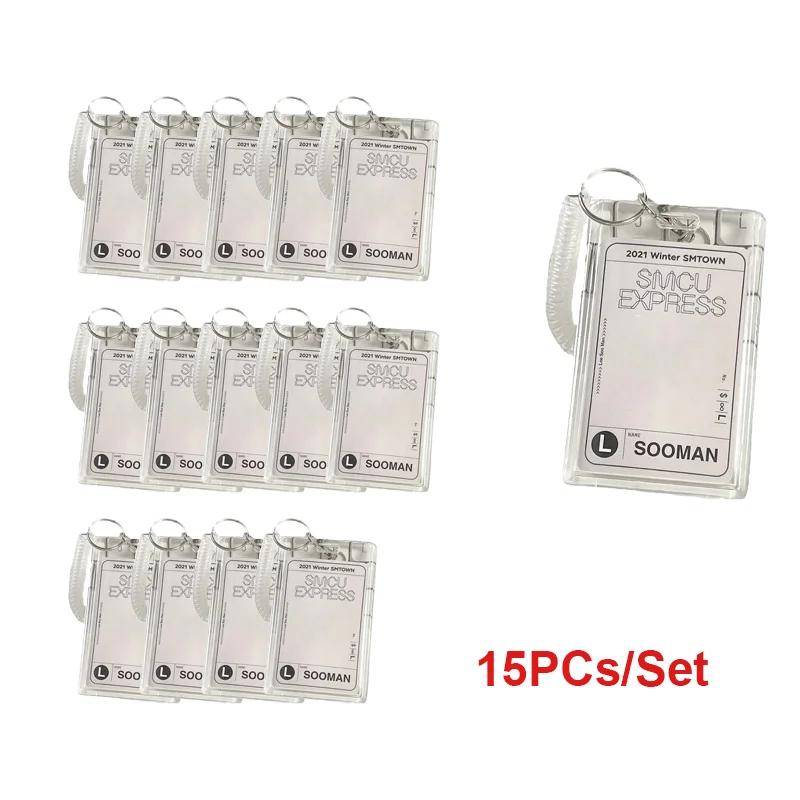 1Style School Card Access Card Holder Acrylic Transparent Protective Sleeve ID Card Bus Meal Worker ID Card Holder