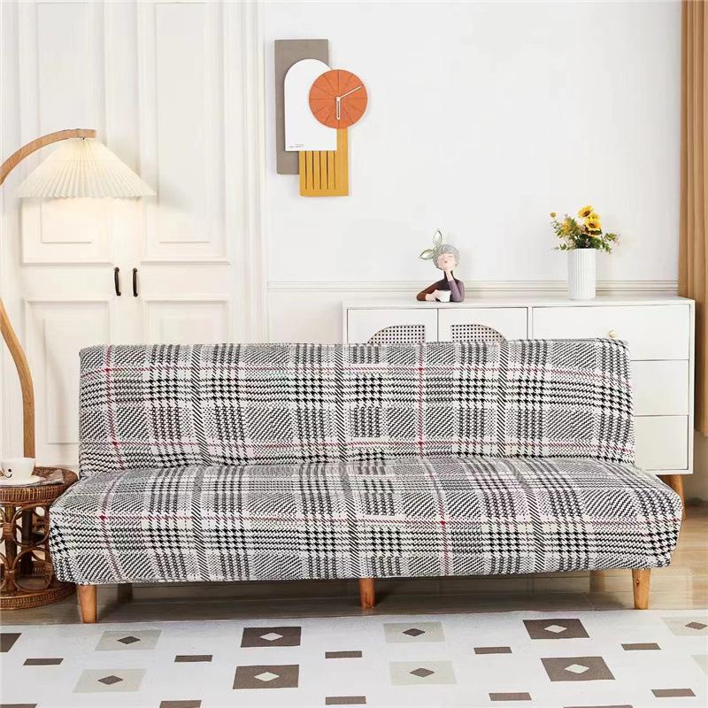 Universal Thickened Elastic Printed Brushed Sofa Bed Cover Without Armrests All-inclusive Fabric Sofa Cover