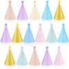 Pastel Birthday Party Hats For Kids Glitter Powder Rainbow Cone Kids Hats Pastel Rainbow Themed Paper Ha-Ts