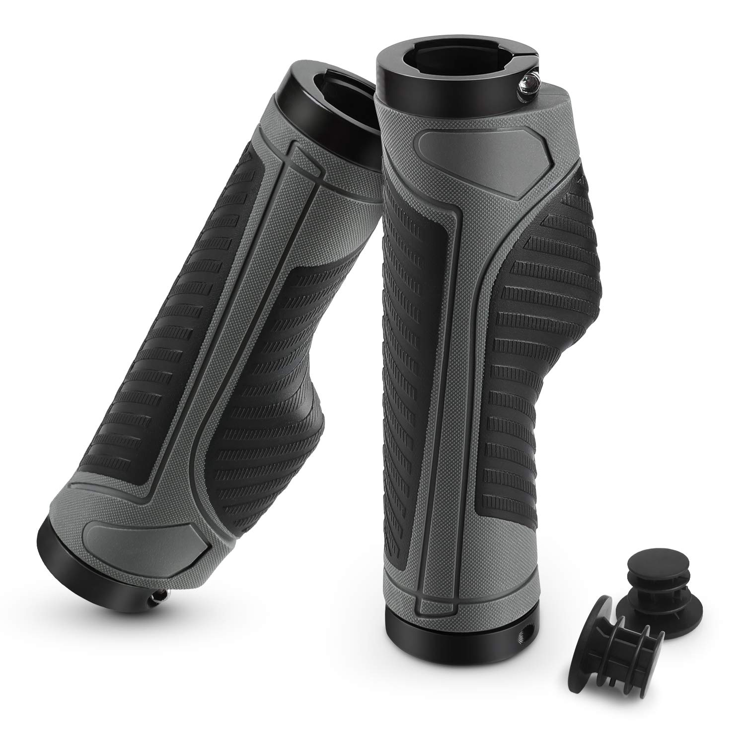 

GeeRic Bicycle Rubber Ergo Easy Shock 22mm Inner Set of 1 and Grips, Non-Slip Grips, Durable, Installation, Absorption, Diameter, (Left Right) серый