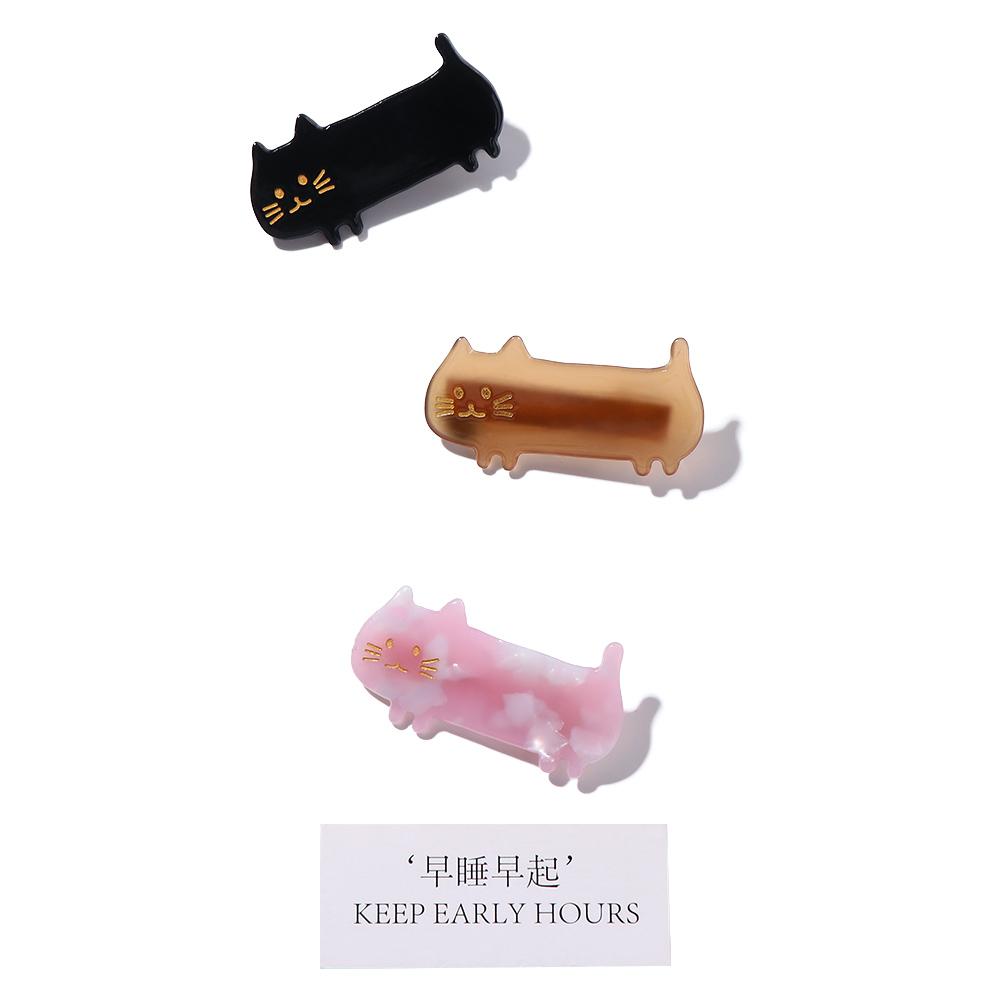 Plastic Cat Cartoon Animal Female Hair Accessories Women Barrettes Hair Clips Korean Style Hairpins