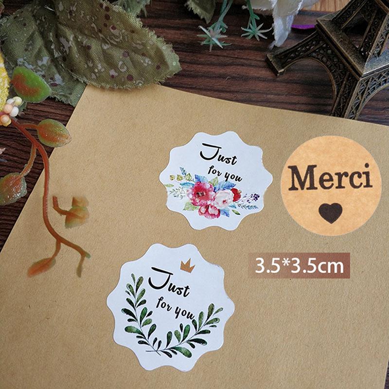 500pcs/roll Stickers French“Merci”seal labels scrapbooking for Package stic jb 500pcs/roll Stickers French“Merci”seal labels scrapbooking for Package stic jb