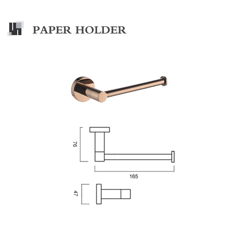 Rose Gold Stainless Steel Wall Towel Rack Toilet Paper Holder Wall Hook Bathroom Accessories