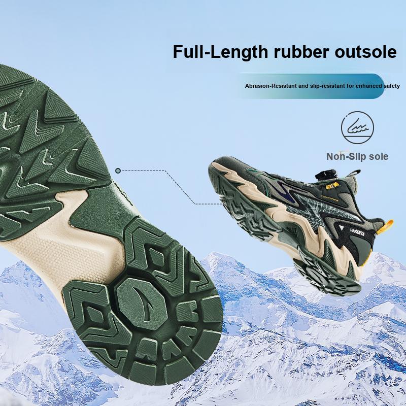 Anta Kids Trendy Fashion Thickened Non-Slip Wear-Resistant Low-Top Casual Shoes Kids Casual Shoes Green Black A12446933-3