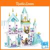 Uroczy Zamek Księżniczki Frozen Klocki Puzzle Zabawka Dla Kreatywnych Dzieci