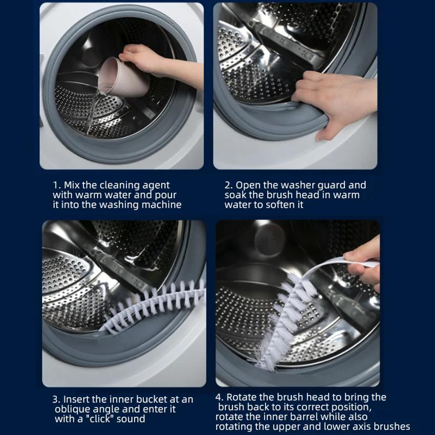 Perii pentru curățarea spațiilor Perie pentru peretele interior al tamburului Perii pentru curățenie Perie pentru mașina de spălat Perii elastici Accesorii de uz casnic