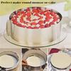 2pcs/set Adjustable Cake Mousse Ring 3D Stainless Steel Round & Square Cake Mold Cake Decorating Baking Tools