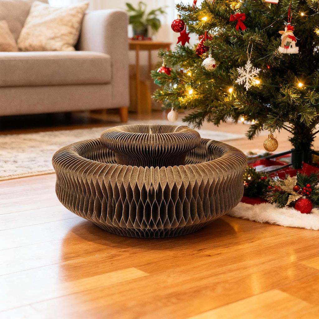 Cardboard Cat Scratcher Magnetic Claw-Grinding Kitten Toy Interactive Cat Toys For Living Room Bedroom Apartment Play Area