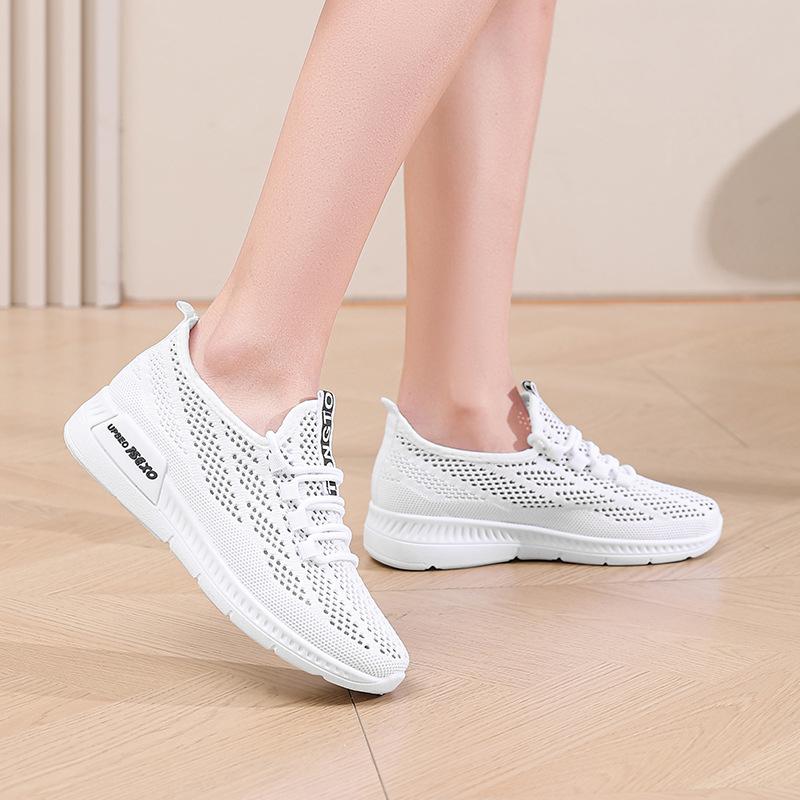 Pantofi casual de damă cu talpă moale, pantofi ușori, pantofi simpli versatili pentru copii, pantofi cu plasă ajurată