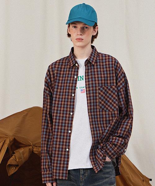 Heint Pristine Check Brushed Shirt 2 Colors Wine/Free