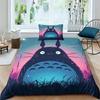 Set Copripiumino Kawaii Coperta Cuscini Giappone Anime Il Mio Vicino Set Biancheria da Letto Matrimoniale King Completo Copripiumino