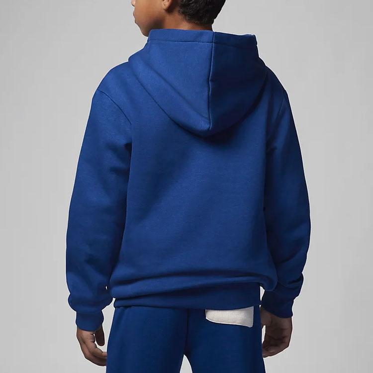 Jordan Kids Alphabet Print Hooded Pullover Sweatshirt Kids Tops Blue FB9279-486