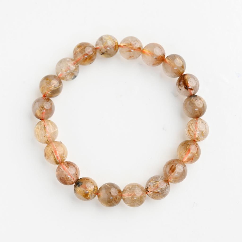 Eigado Jewelry Town Shosenkyo Rutilated Quartz 10mm 16cm Wrist Limited Natural Power Prayer Good Luck Feng Shui Bracelet, Stone, Circumference,