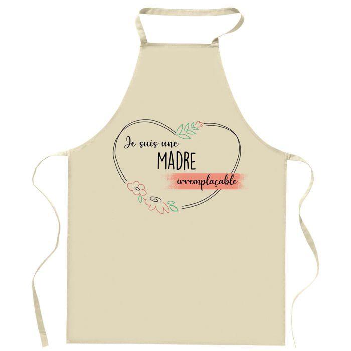 Tablier de cuisine - Planetee Madre - Impression bretonne - Coton résistant - Fabriqué en France