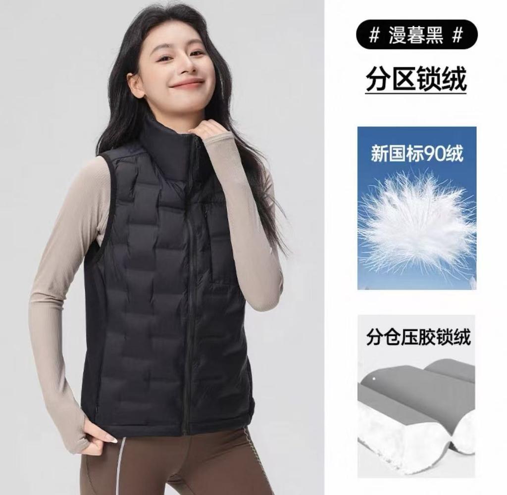 Light Down Vest for Men and Women To Wear Outside, Winter New Stand-up Collar Warm Down Vest with Vest Inside