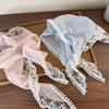 Lace Scarf Headband Women Non Slip Floral Lace Hair Kerchief Head Scarf Chic Lace Triangle Hair Wrap Fashion Accessory Bandana
