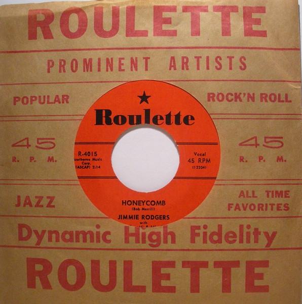 

7inch Record JIMMIE RODGERS - Honeycomb R4015 Roulette 1957 US Pop Used