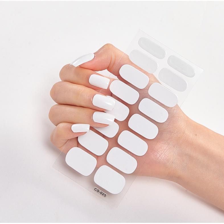 Pure color glitter nail polish sticker Korea Glitter gradient nail polish sticker CS001 - 050