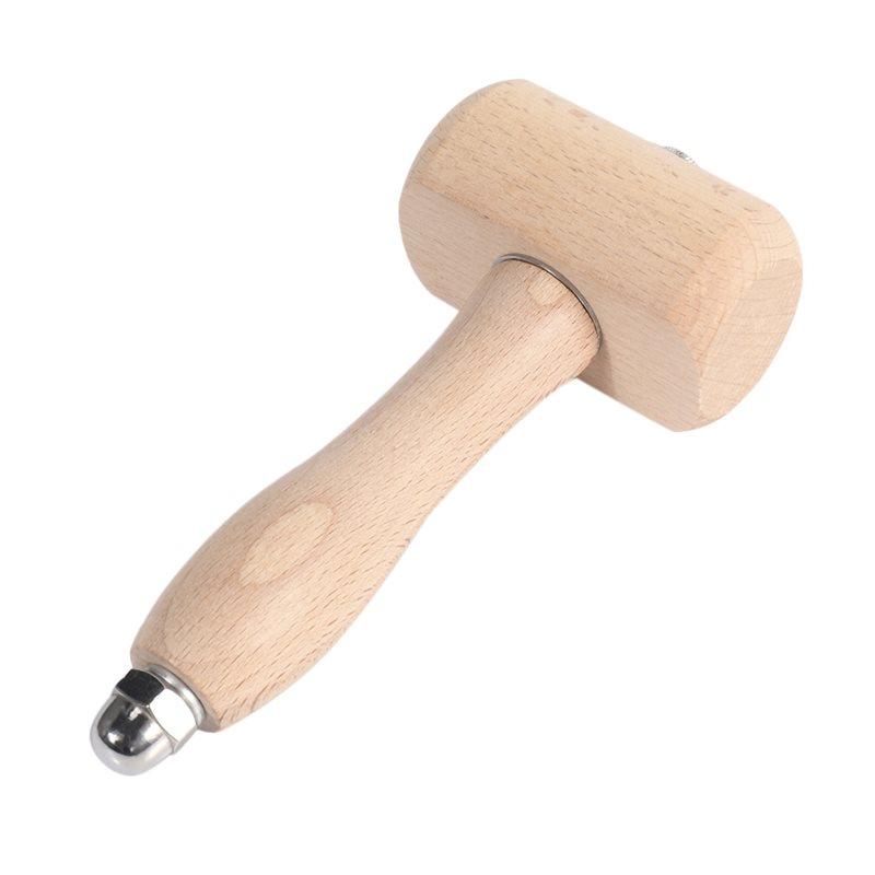 4X Holzhammer Lederhandwerk Schnitzhammer Nähen Leder Werkzeugsatz (Hölzern)