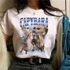 Camiseta con estampado de marmota y capibara, linda camiseta de estilo Harajuku con animales, camisetas informales holgadas y transpirables de algodón para mujer