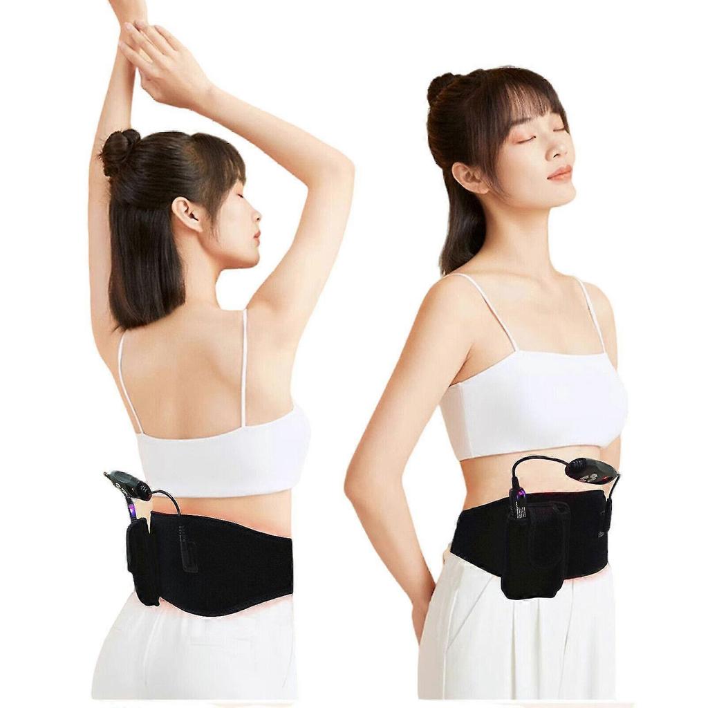 LED Infrared Red Light Therapy Heating Massage Waist Belt For Body Pain Relief